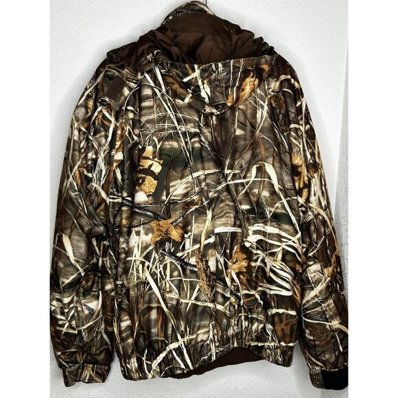 Hodgman Jacket Mens 2XL Camo Advantage Max-4 HD Hooded Insulated Hunting Duck - Picture 2 of 16